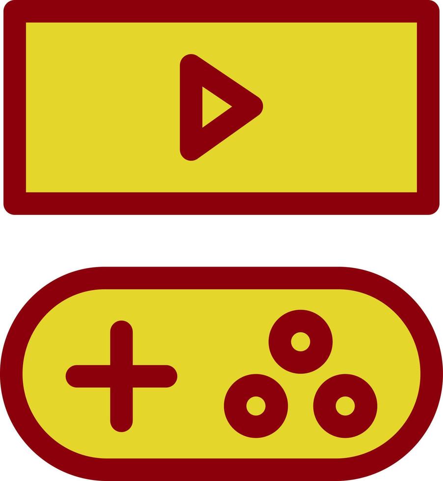 Spiel-Streaming-Linienvektor-Icon-Design vektor