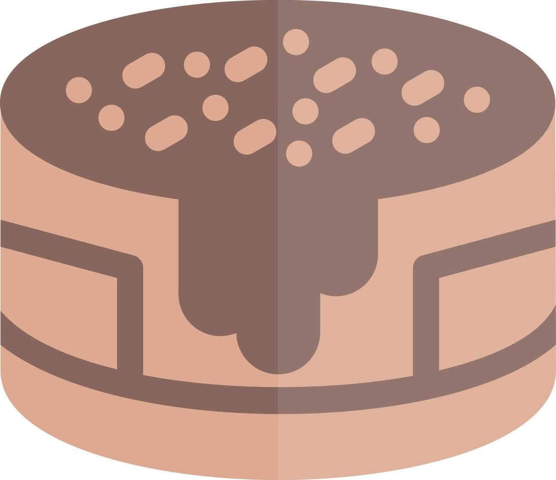 Schokoladenkuchen-Vektor-Icon-Design vektor