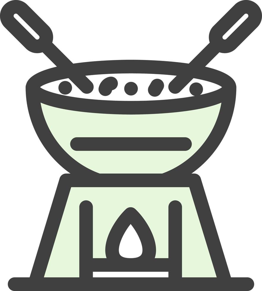 Fondue-Vektor-Icon-Design vektor