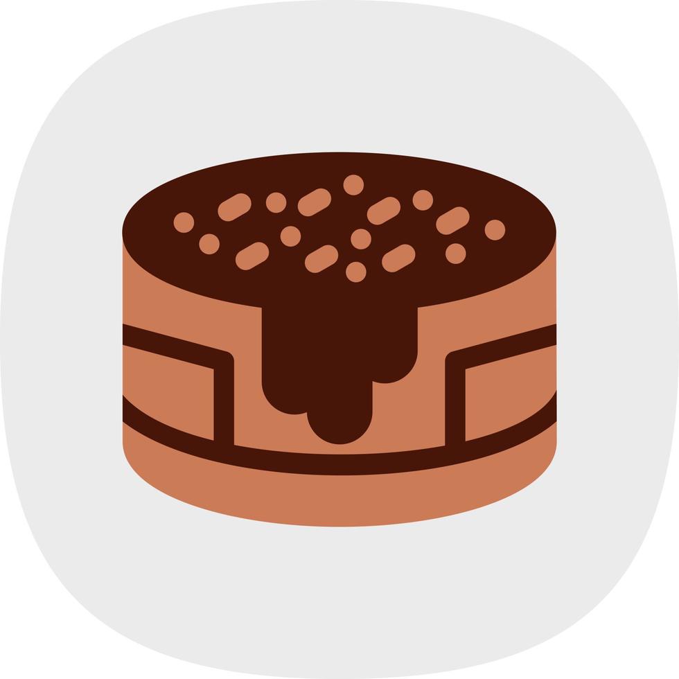 Schokoladenkuchen-Vektor-Icon-Design vektor