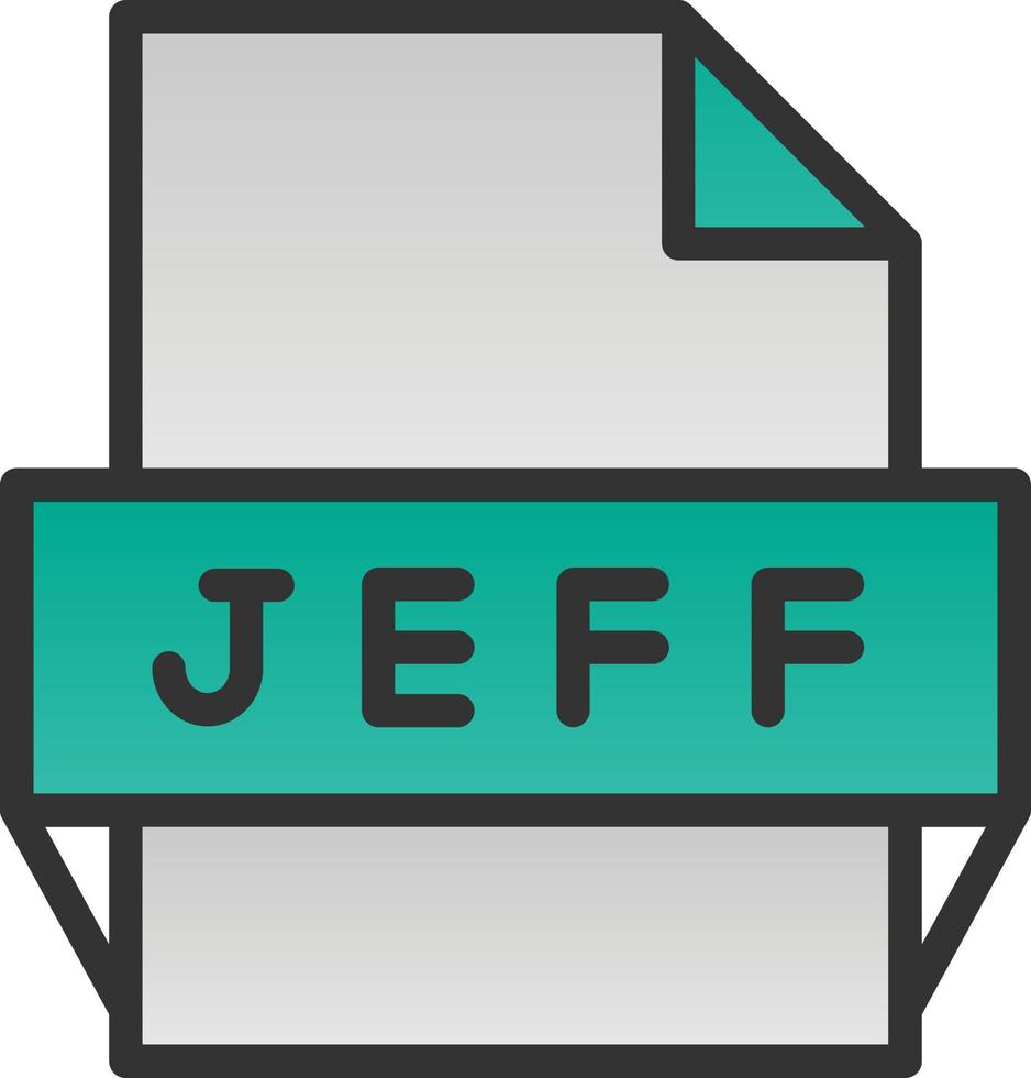 jeff fil formatera ikon vektor