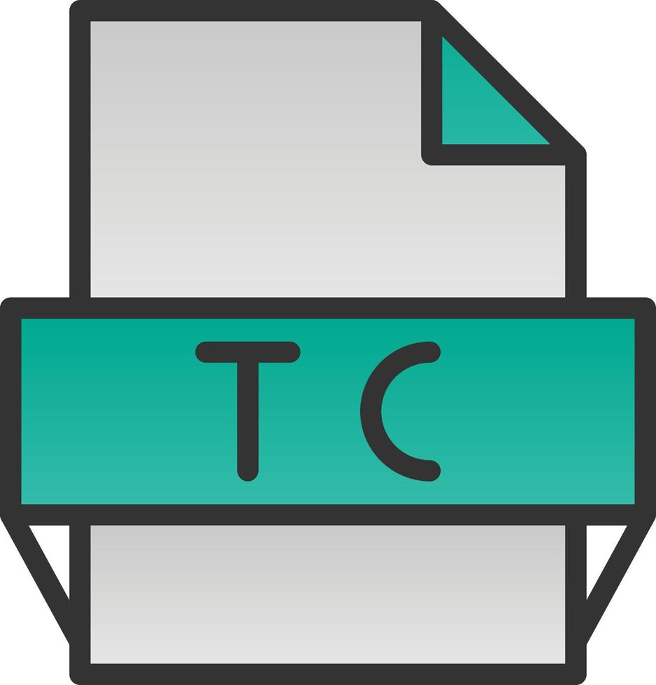 tc-Dateiformat-Symbol vektor