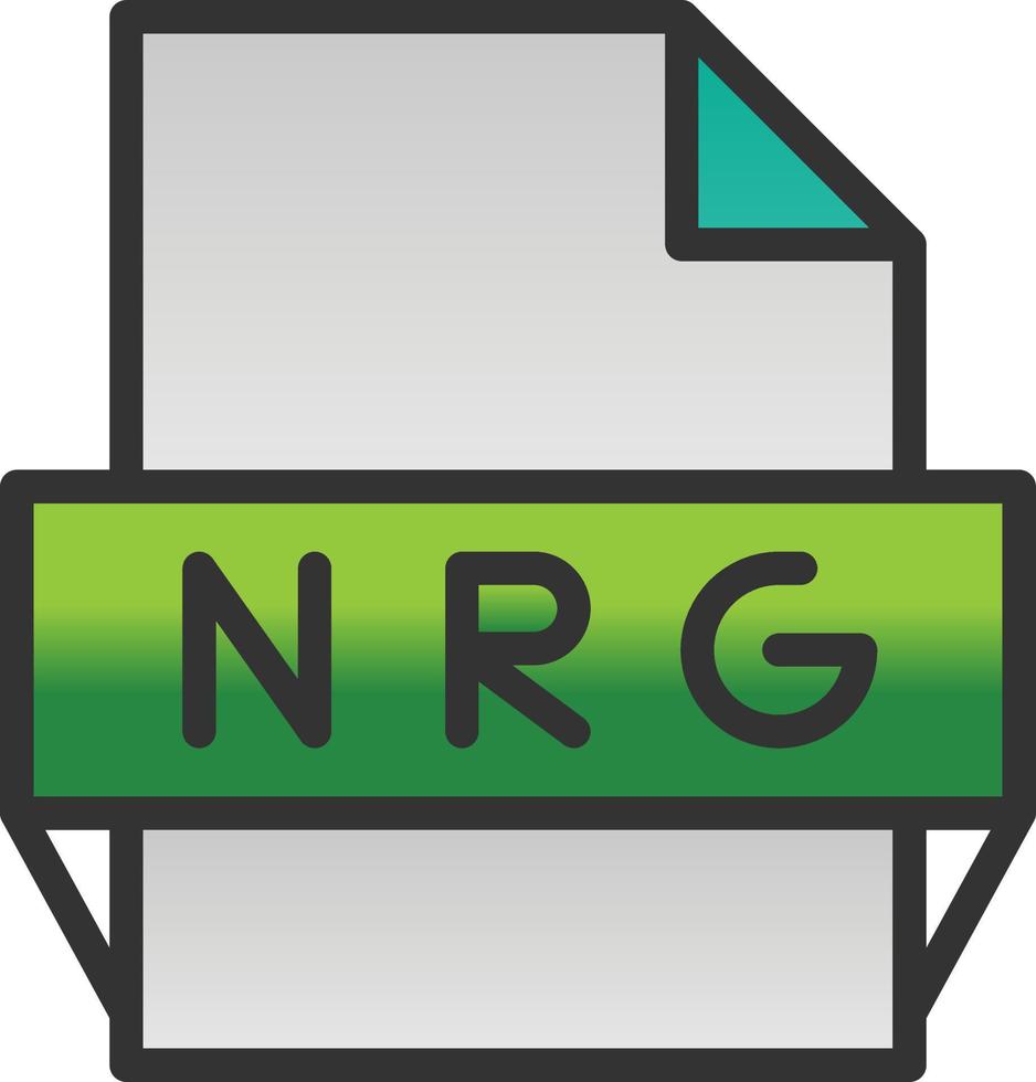 nrg fil formatera ikon vektor