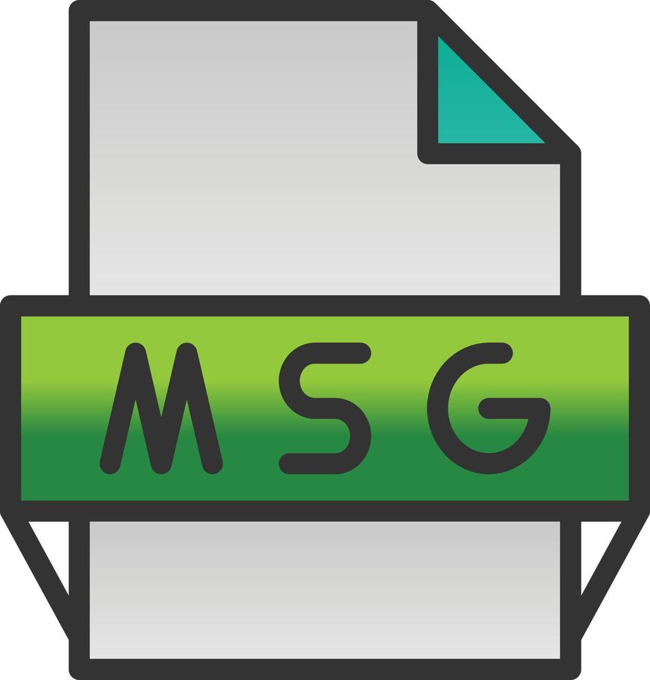 msg-Dateiformat-Symbol vektor