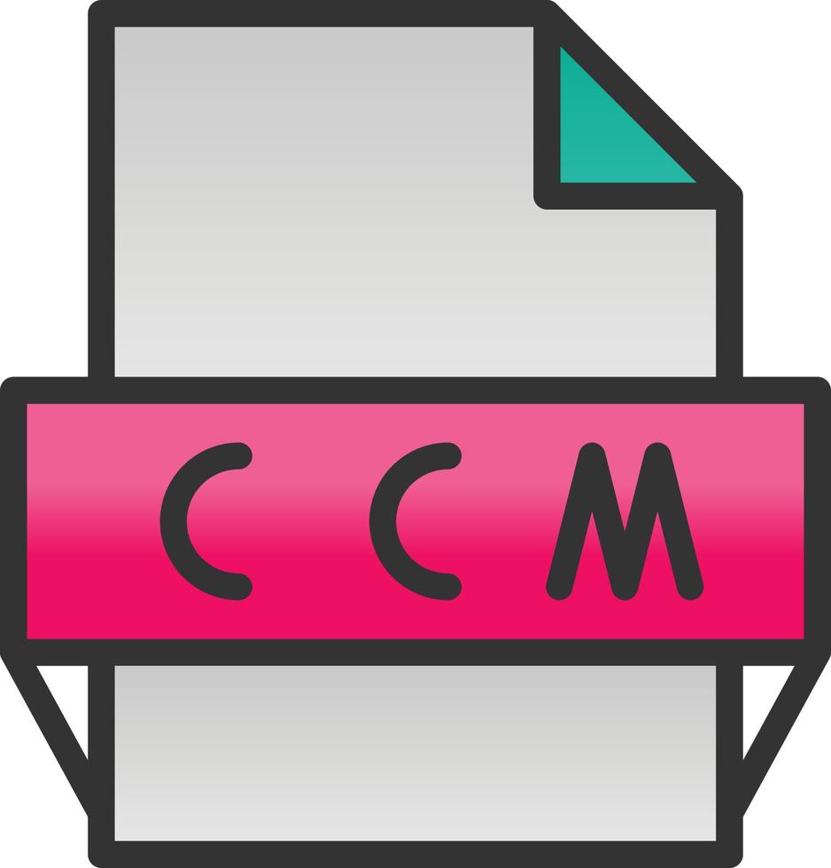 ccm fil formatera ikon vektor