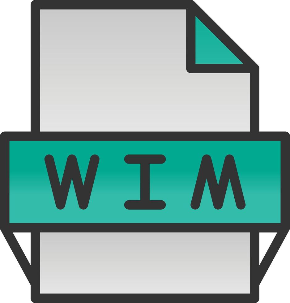 wim-Dateiformat-Symbol vektor