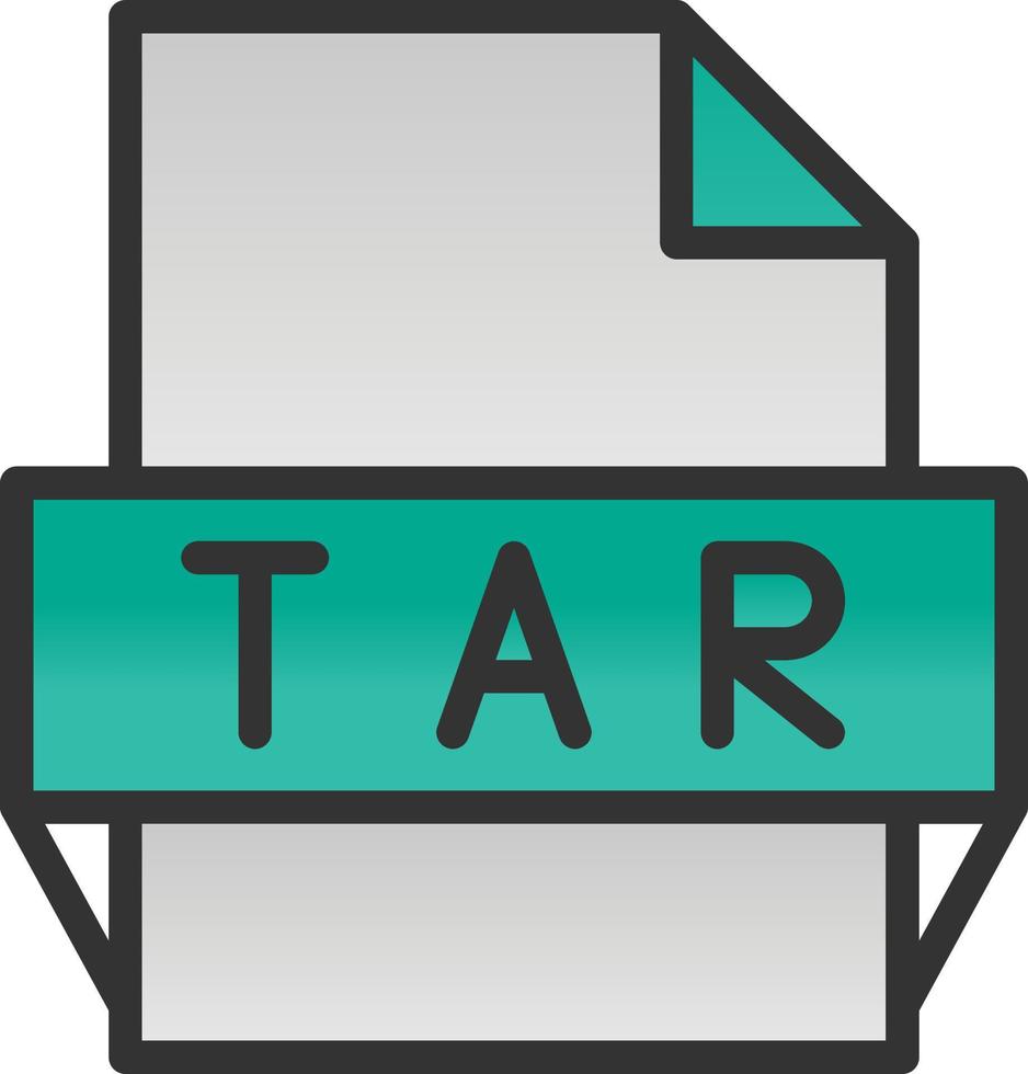 tar-Dateiformat-Symbol vektor