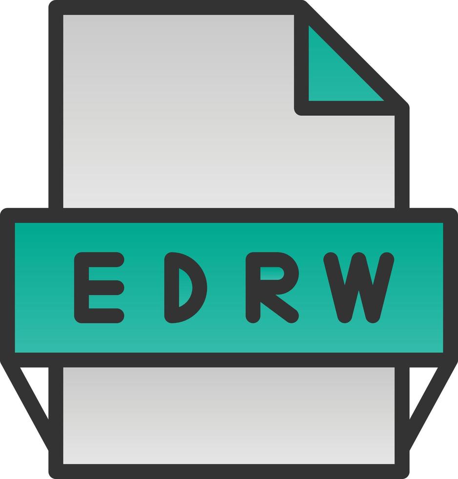 edrw-Dateiformat-Symbol vektor