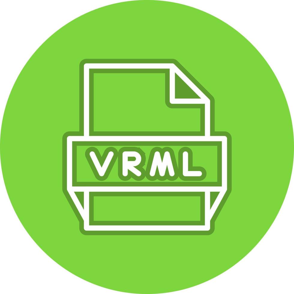 vrml fil formatera ikon vektor