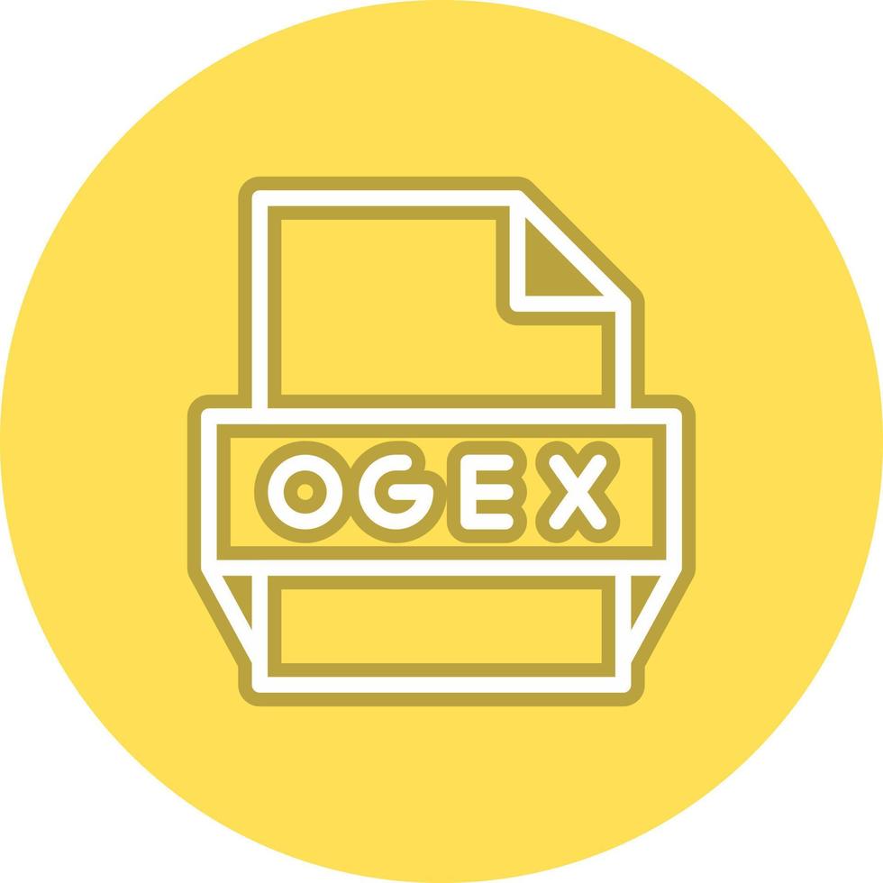 ogex fil formatera ikon vektor