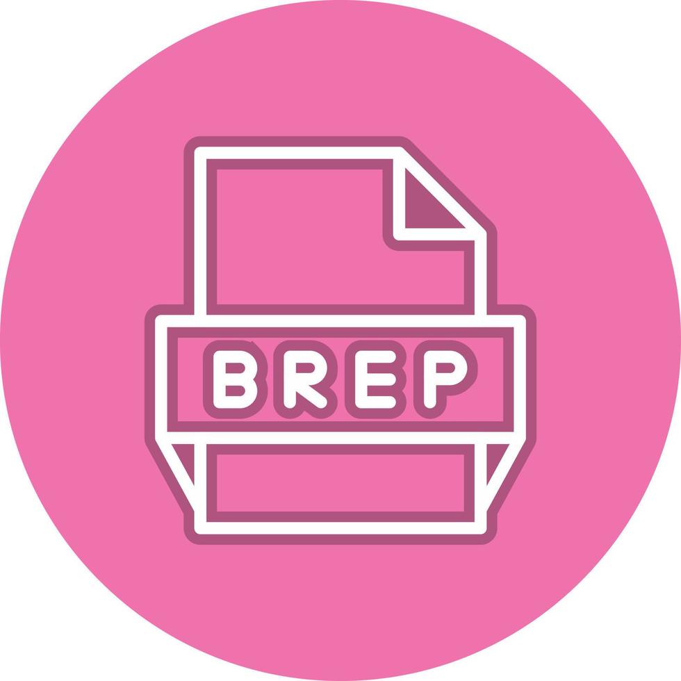 brep-Dateiformat-Symbol vektor