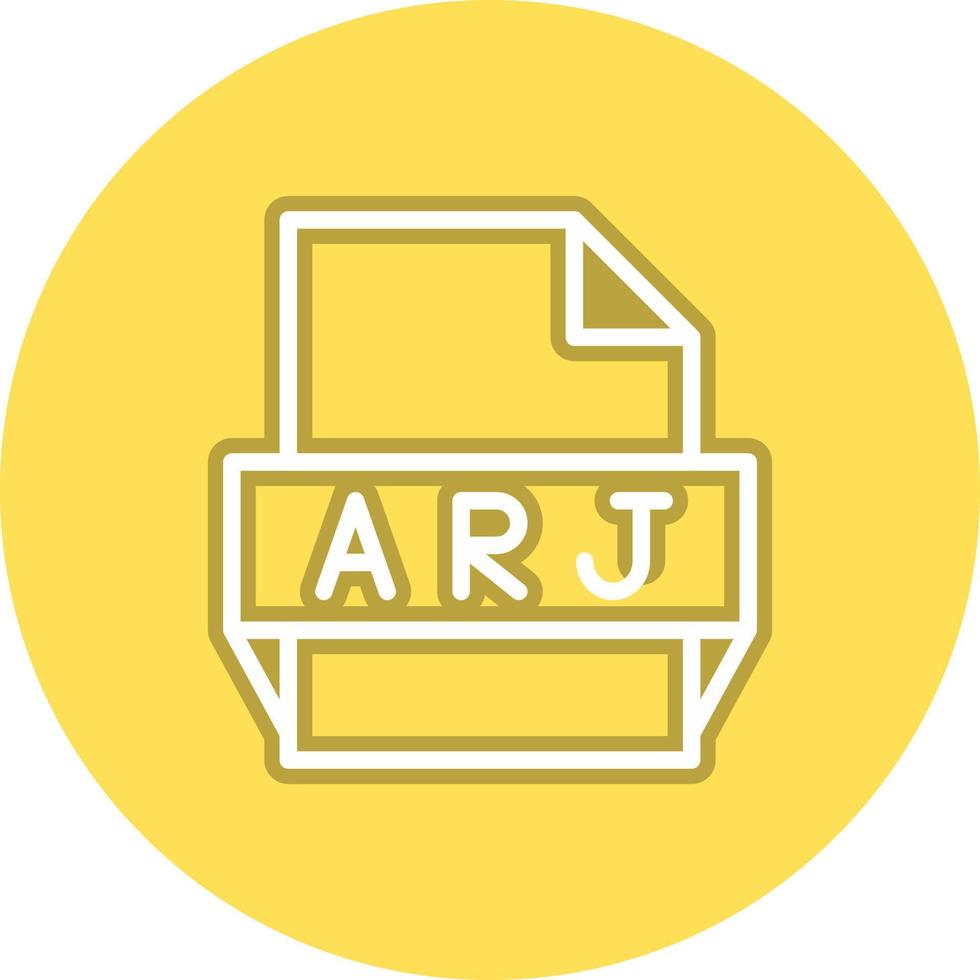 arj-Dateiformat-Symbol vektor