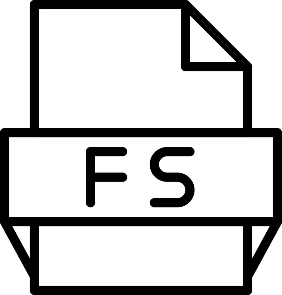 fs-Dateiformat-Symbol vektor
