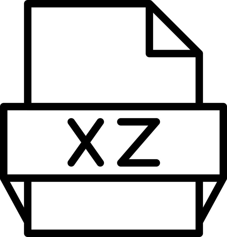 xz-Dateiformat-Symbol vektor