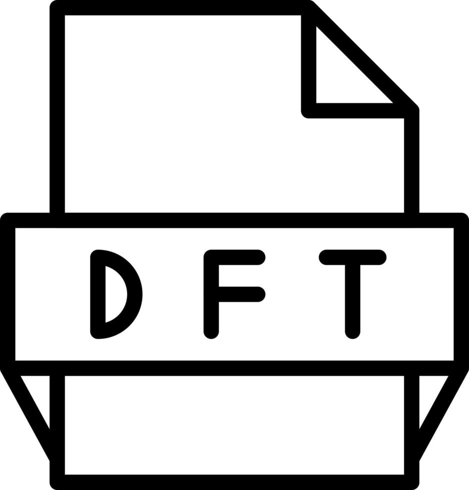 dft fil formatera ikon vektor