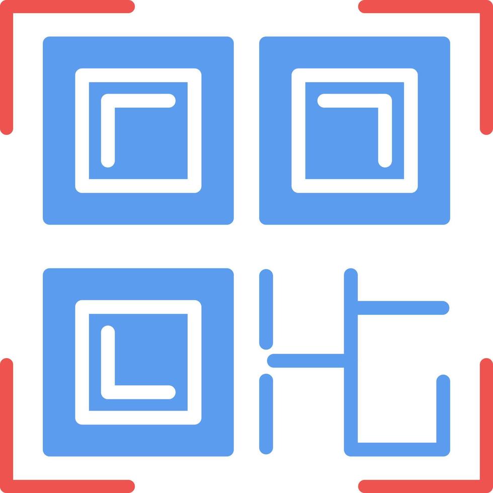 QR-Code-Vektor-Icon-Design vektor