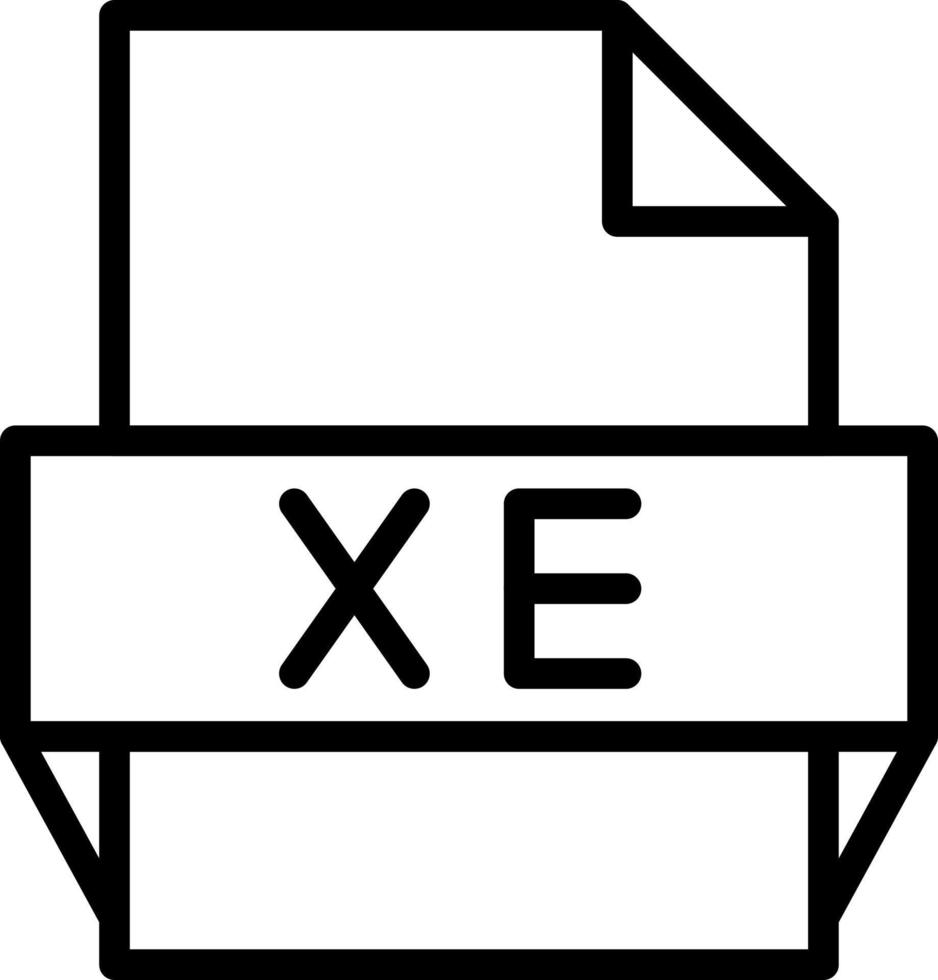 xe-Dateiformat-Symbol vektor