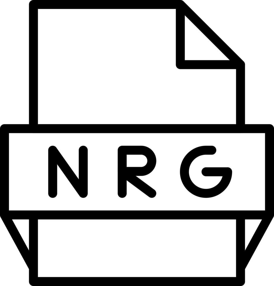 nrg-Dateiformat-Symbol vektor