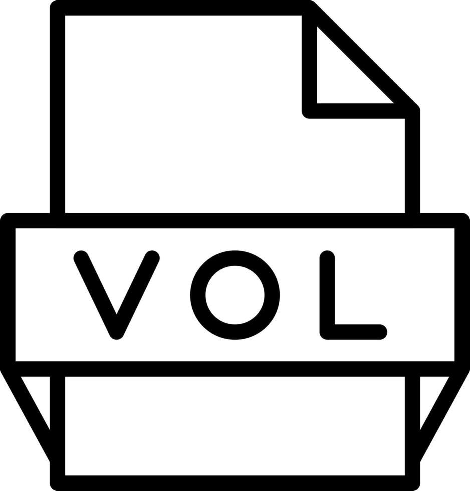 vol-Dateiformat-Symbol vektor