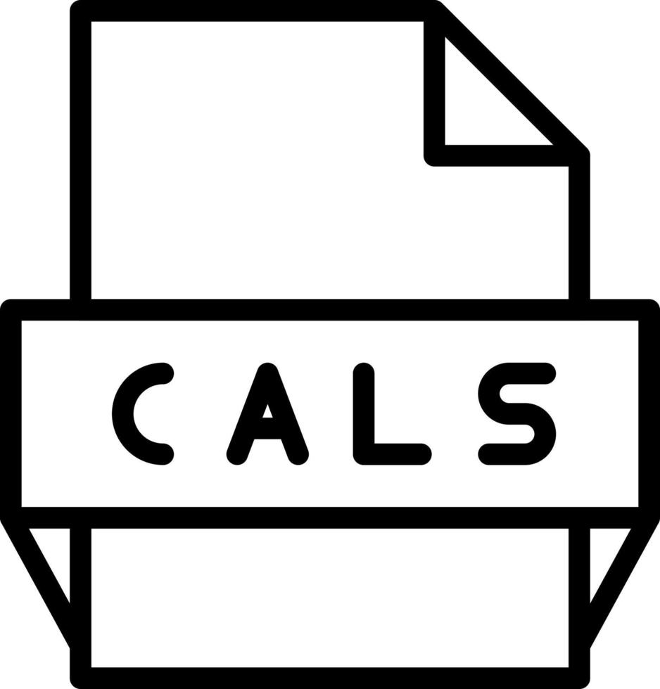 cals-Dateiformat-Symbol vektor