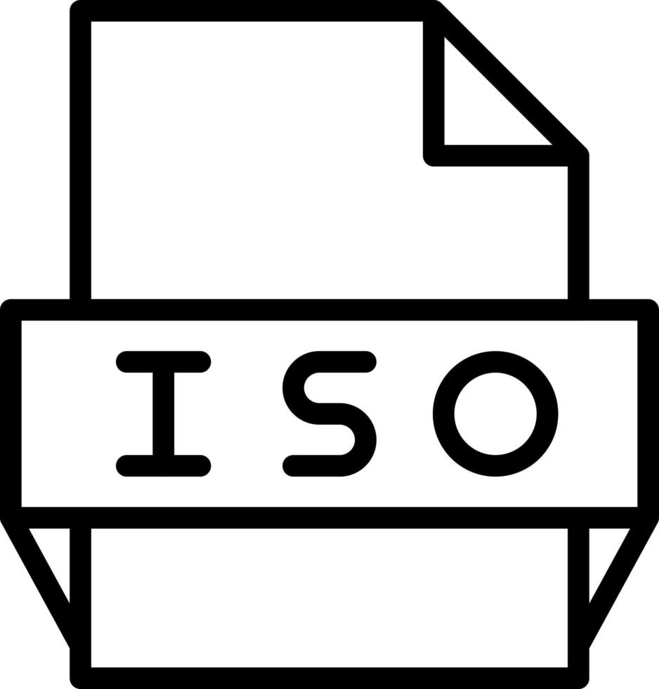 Symbol für iso-Dateiformat vektor