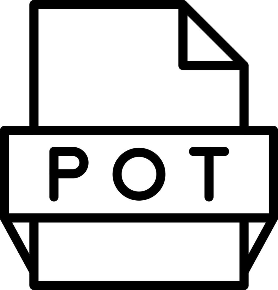 pot-Dateiformat-Symbol vektor