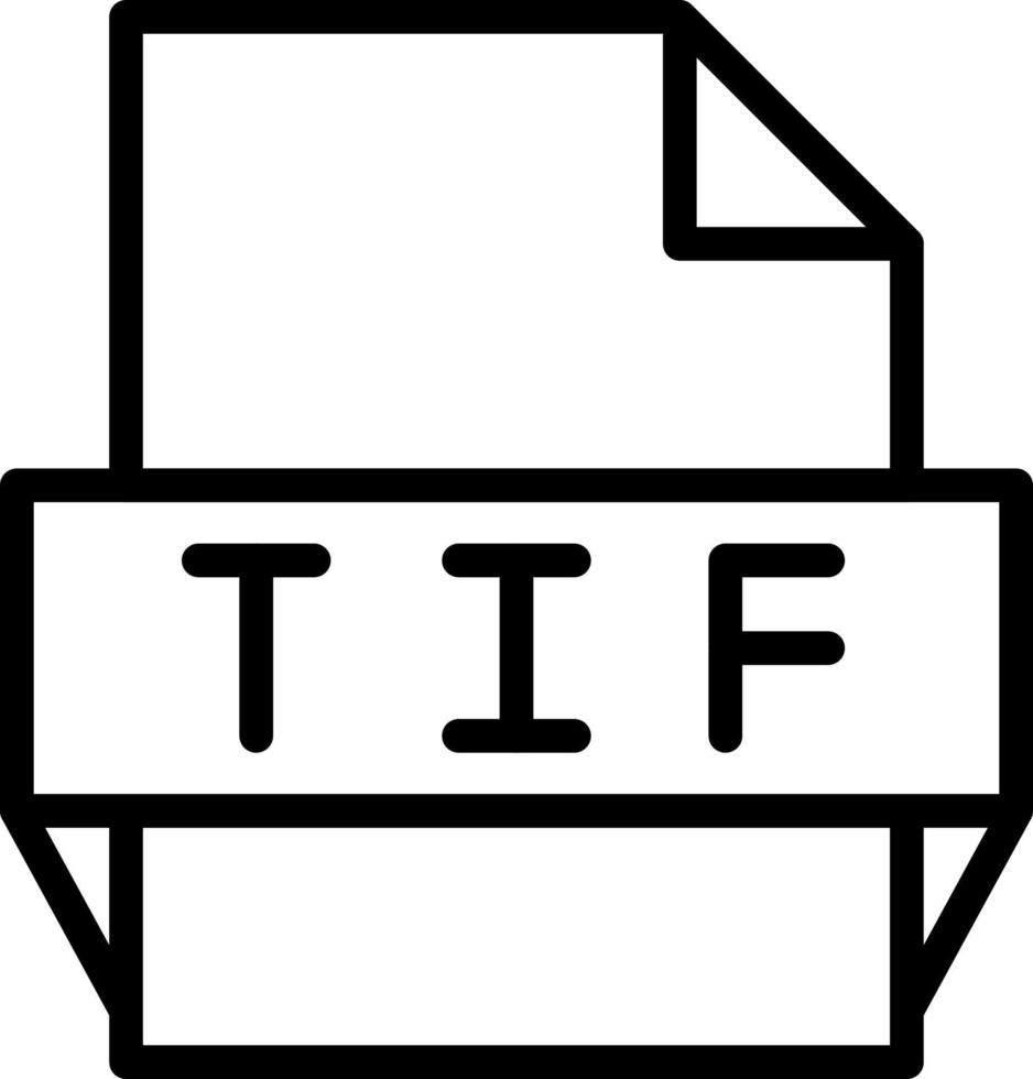 tif-Dateiformat-Symbol vektor