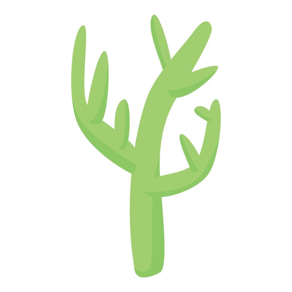 grön marin korall ikon, isometrisk stil vektor