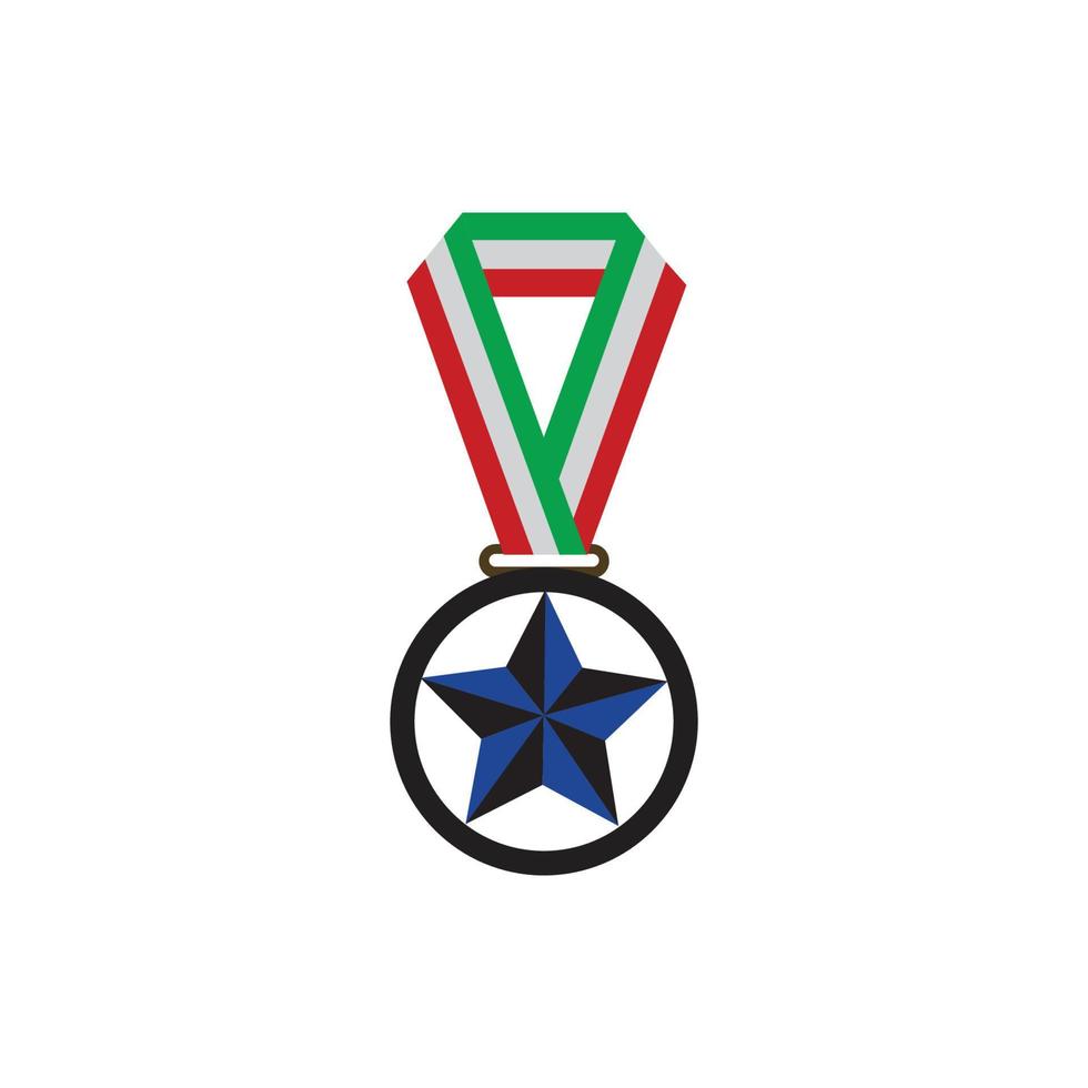 medalj logotyp mall vektor illustration ikon design