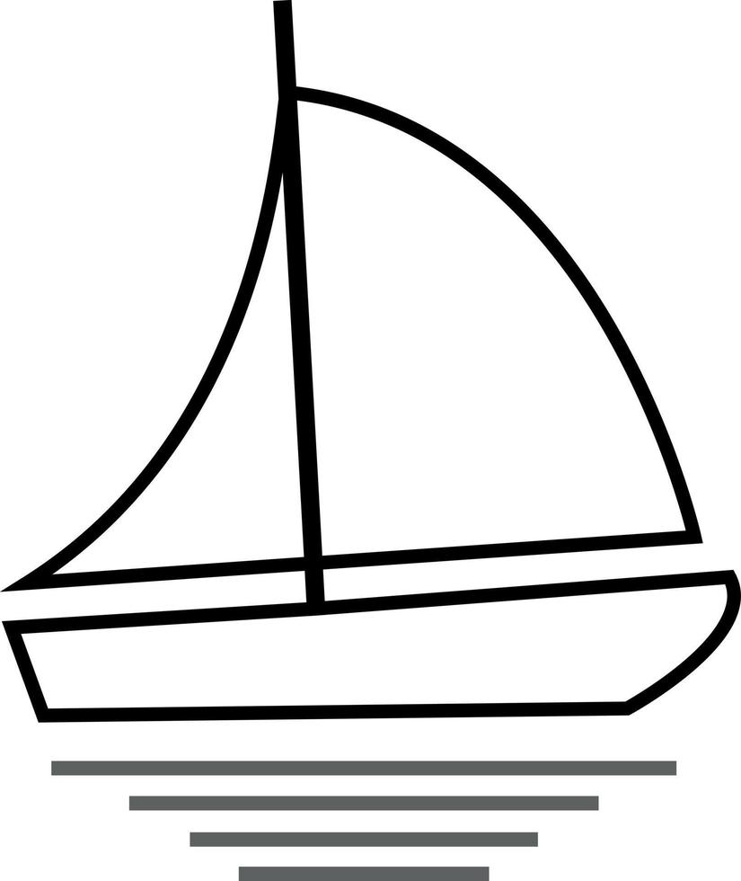 Boot-Symbol. Schiff. einfaches flaches Design. Vektorgrafiken vektor