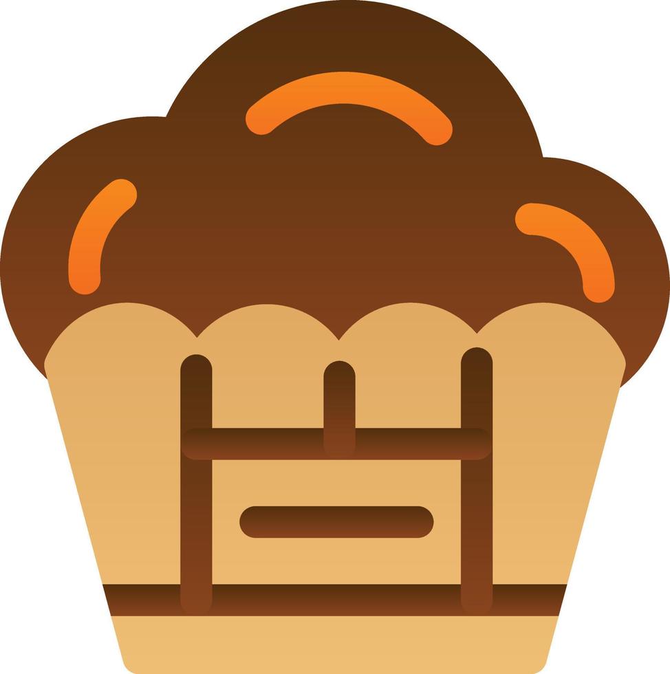 Muffin-Vektor-Icon-Design vektor