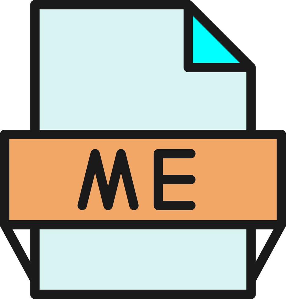 me-Dateiformat-Symbol vektor