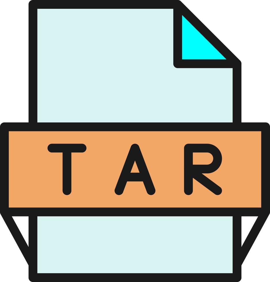 tar-Dateiformat-Symbol vektor