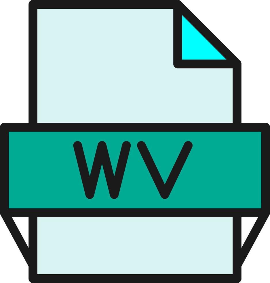 wv-Dateiformat-Symbol vektor