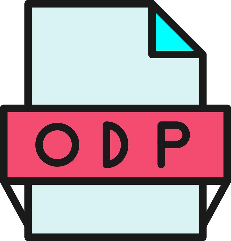 odp fil formatera ikon vektor