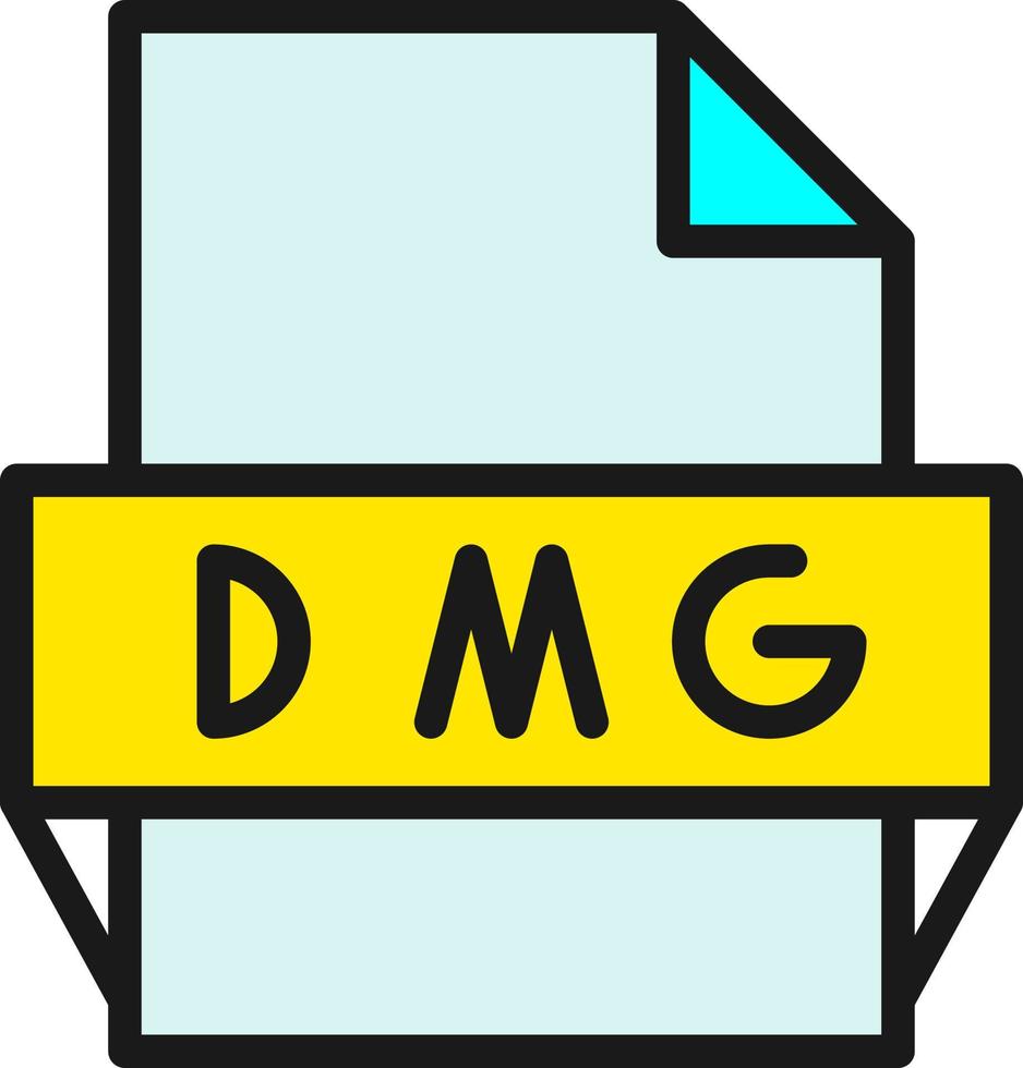 dmg-Dateiformat-Symbol vektor