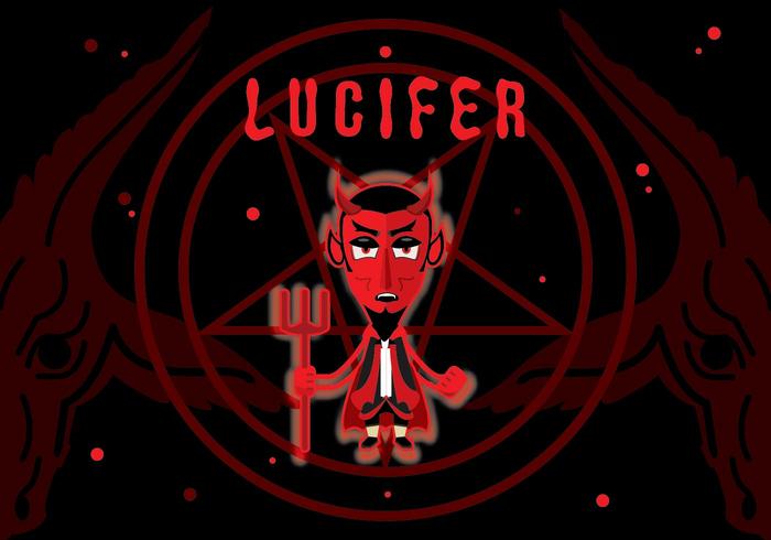 Lucifer tecknad illustration vektor