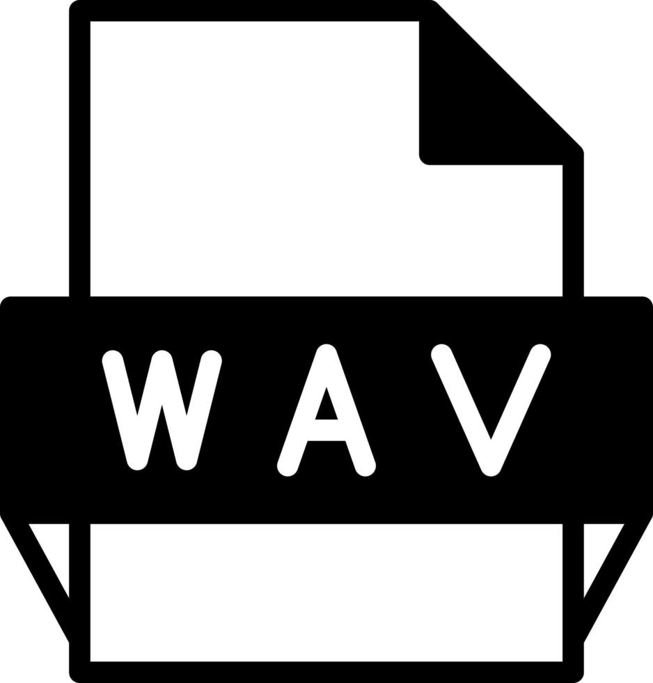 wAV fil formatera ikon vektor