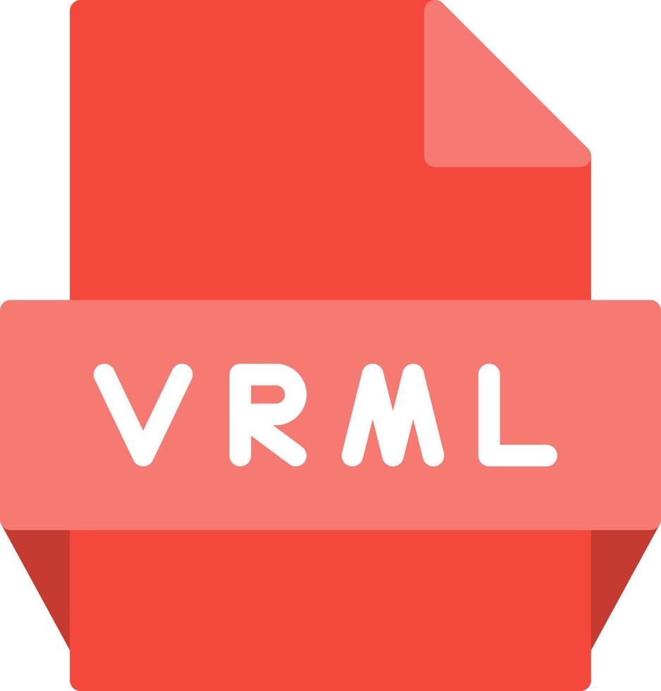 vrml fil formatera ikon vektor