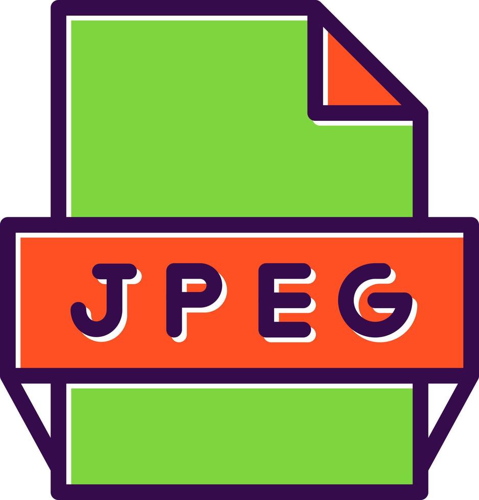 Symbol für JPEG-Dateiformat vektor