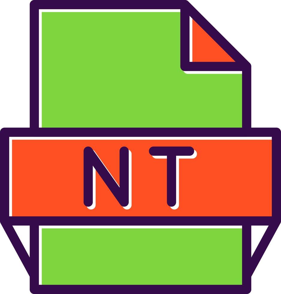 nt-Dateiformat-Symbol vektor