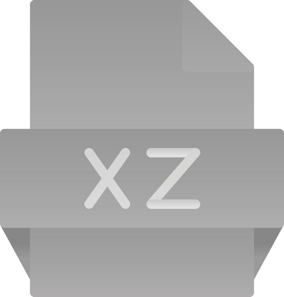 xz-Dateiformat-Symbol vektor