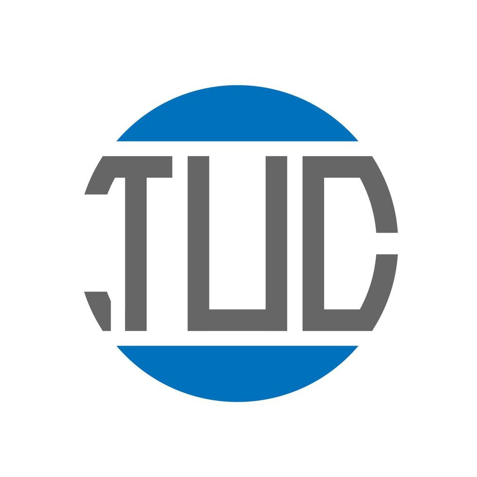 Tuc-Brief-Logo-Design auf weißem Hintergrund. tuc kreative Initialen Kreis-Logo-Konzept. Tuc-Briefgestaltung. vektor