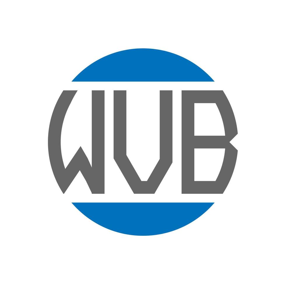 wvb brev logotyp design på vit bakgrund. wvb kreativ initialer cirkel logotyp begrepp. wvb brev design. vektor