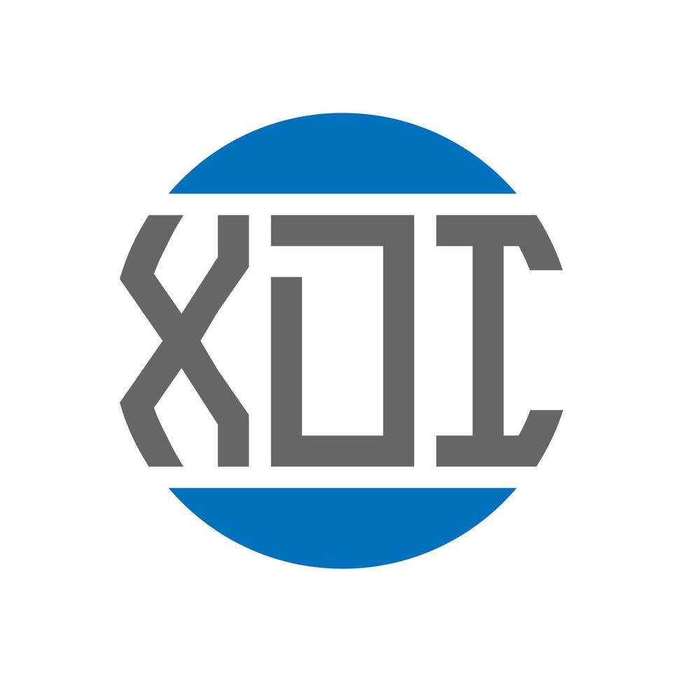 Xdi-Brief-Logo-Design auf weißem Hintergrund. xdi kreative Initialen Kreis Logo-Konzept. xdi Briefgestaltung. vektor