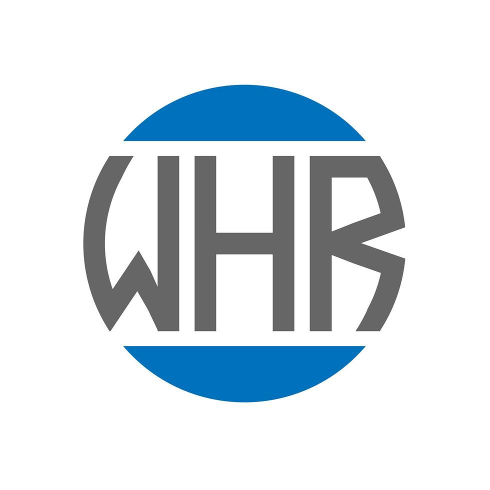 whr-Brief-Logo-Design auf weißem Hintergrund. whr kreative Initialen Kreis Logo-Konzept. whr Briefgestaltung. vektor