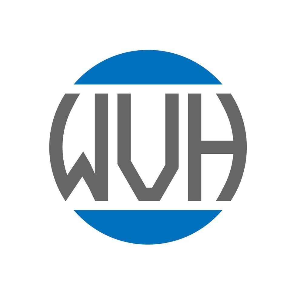 wvh-Buchstaben-Logo-Design auf weißem Hintergrund. wvh kreative Initialen Kreis Logo-Konzept. wvh Briefgestaltung. vektor