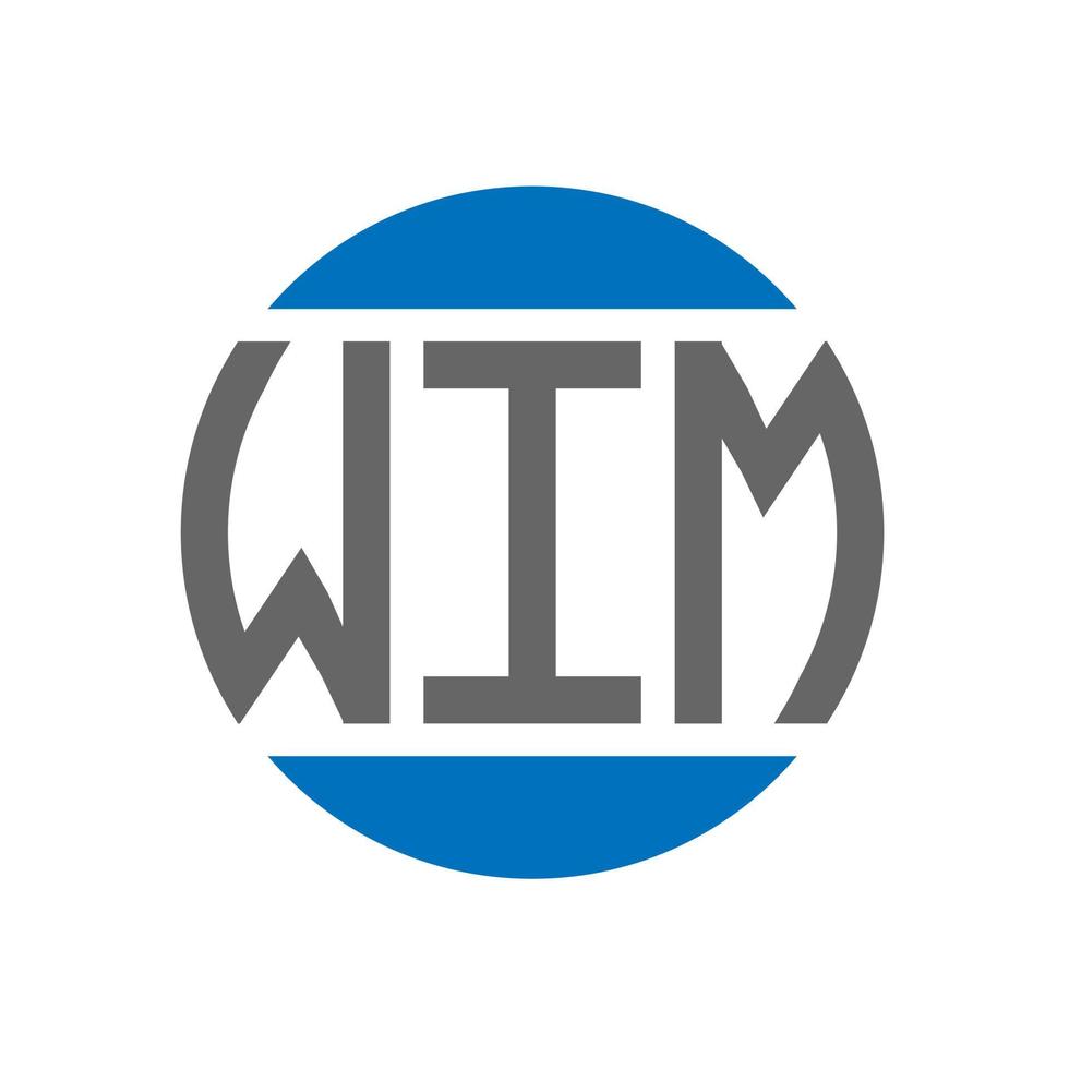 Wim-Brief-Logo-Design auf weißem Hintergrund. wim creative initials circle logo-konzept. Wim-Brief-Design. vektor