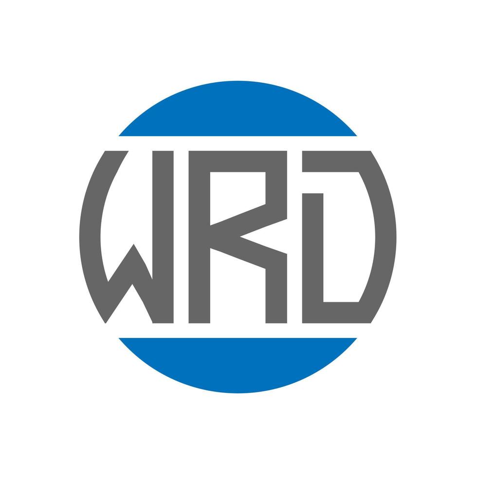 wrd-Buchstaben-Logo-Design auf weißem Hintergrund. wrd kreative Initialen Kreis Logo-Konzept. Wrd Briefgestaltung. vektor