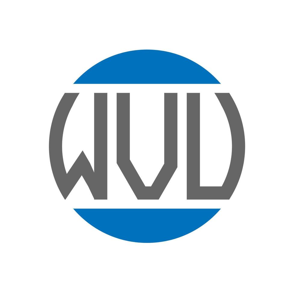 wvu-Brief-Logo-Design auf weißem Hintergrund. wvu kreative Initialen Kreis Logo-Konzept. wvu Briefgestaltung. vektor